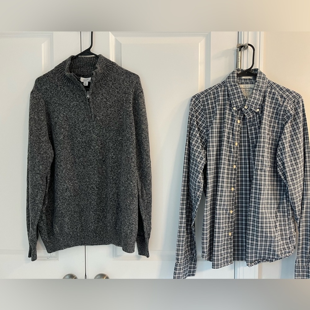 Both men’s shirts large